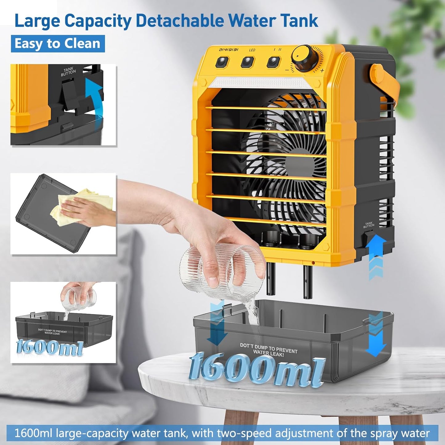Portable Fan With Mist