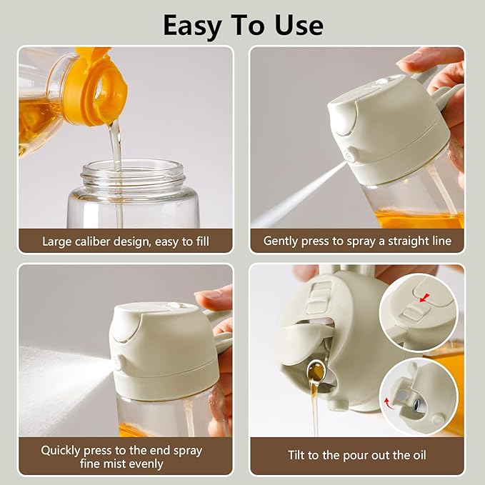16oz/470ml Oil Dispenser and Sprayer