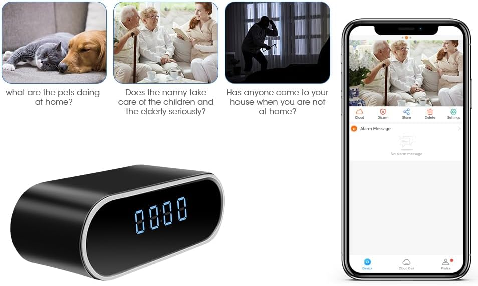 Hidden Camera Clock