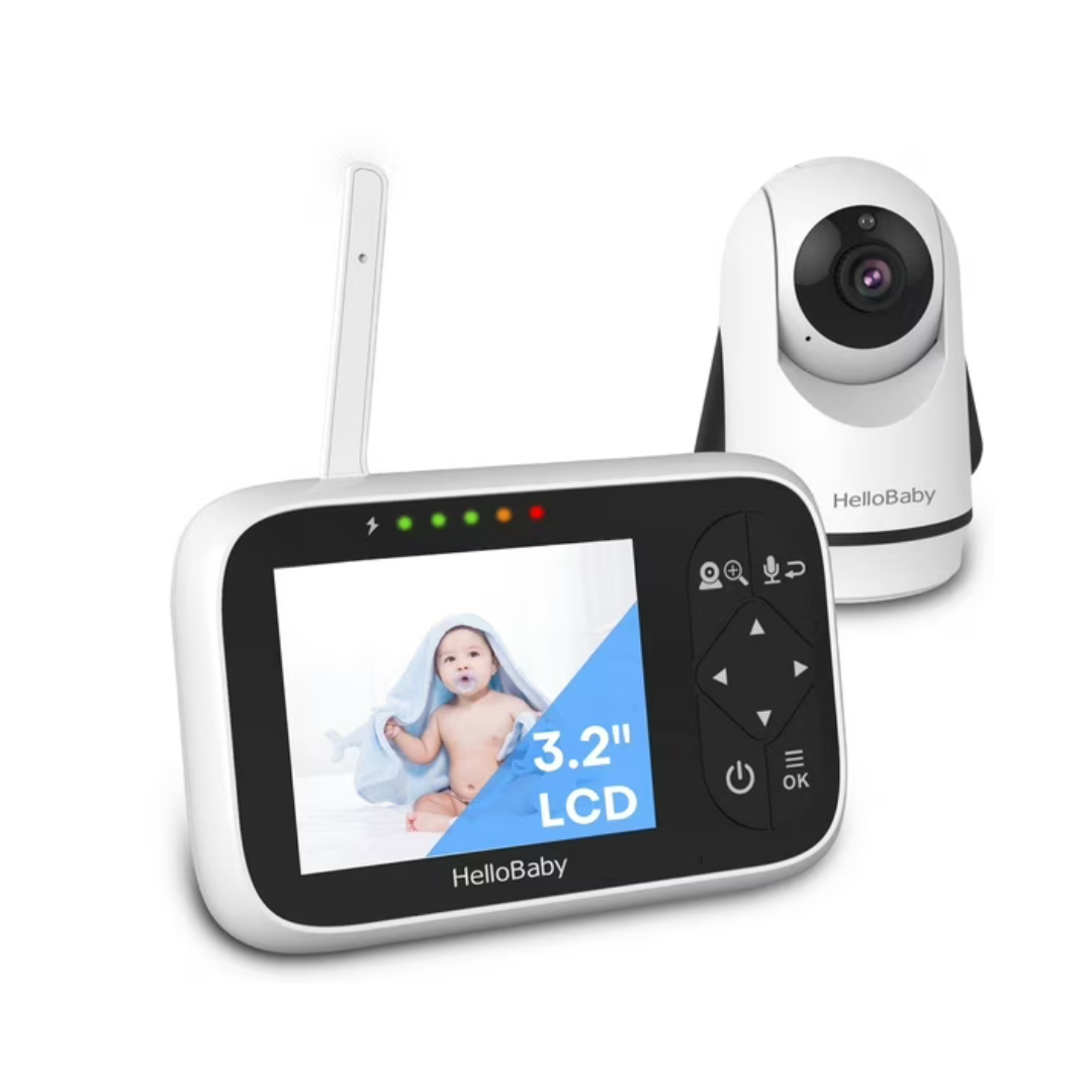 HelloBaby Baby Monitor with 3.2'' IPS Screen Wireless Connection