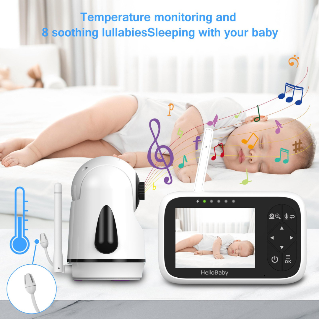 HelloBaby Baby Monitor with 3.2'' IPS Screen Wireless Connection
