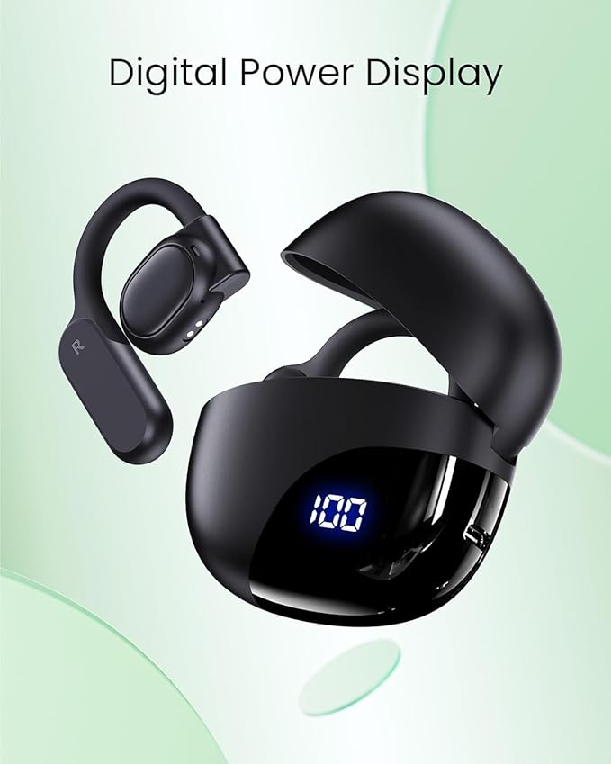 Wireless Bluetooth Open Ear Earbuds - Black