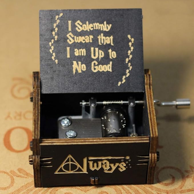 Hand Cranked Wooden Music Box