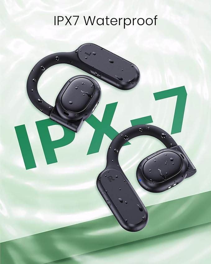 Wireless Bluetooth Open Ear Earbuds - Black