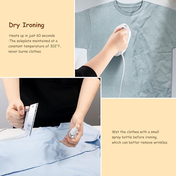 Travel Mini Iron with Dual Voltage - 120V/220V
