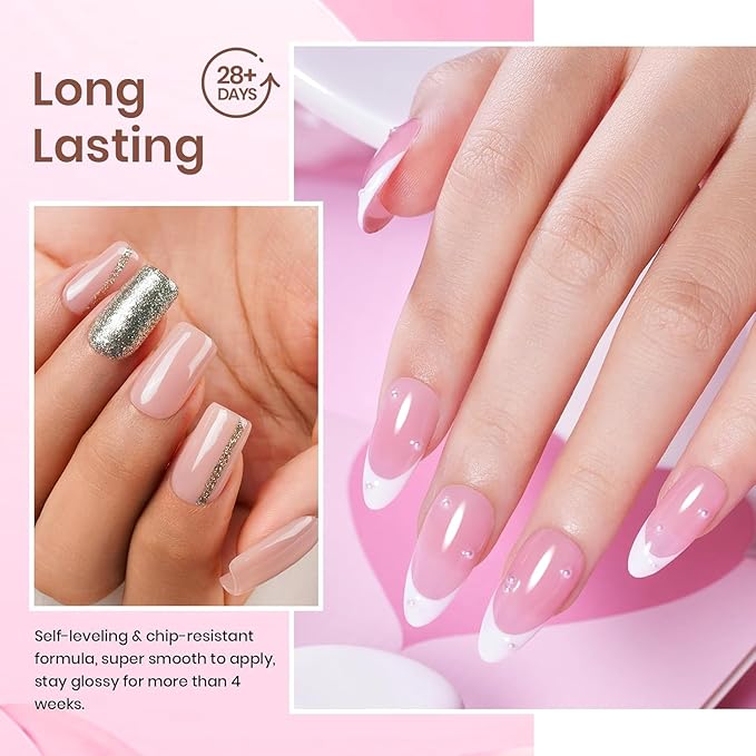 Gel Nail Polish Set, 6 Colors