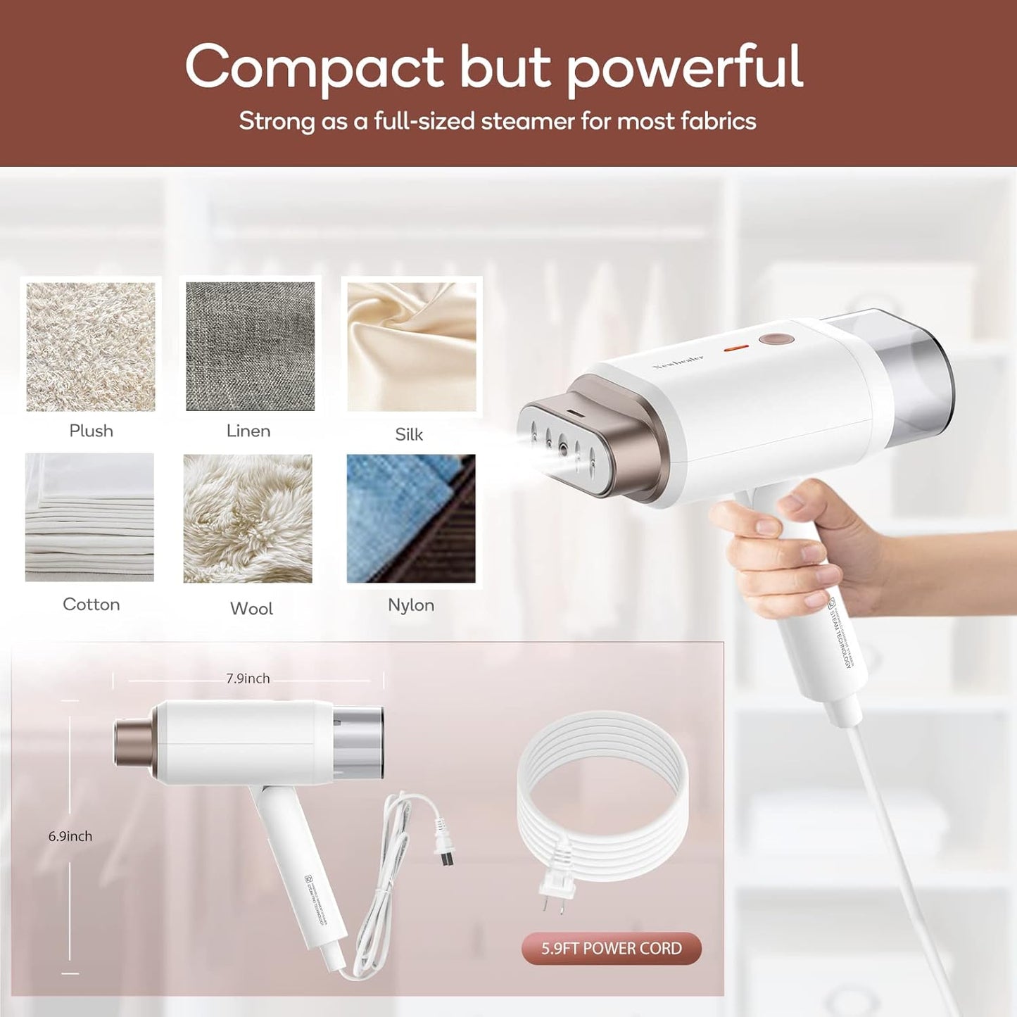 Newbealer 1200W Travel Steamer