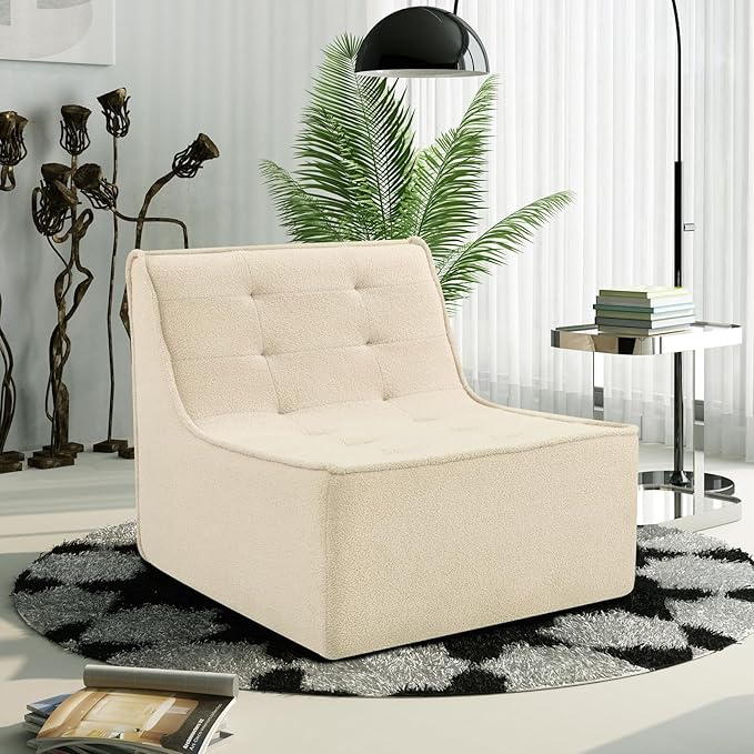 Lazy Floor Sofa Couch, Bean Bag Chair -Khaki