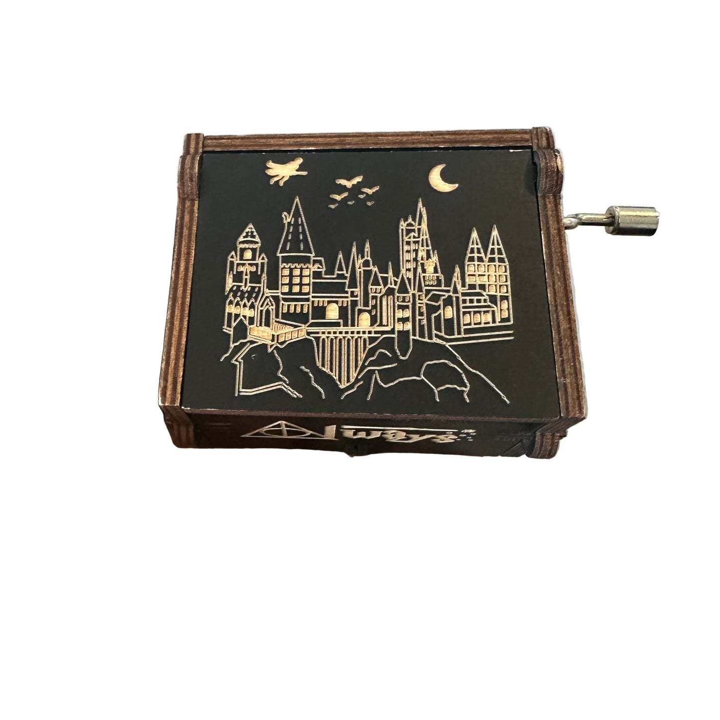 Hand Cranked Wooden Music Box