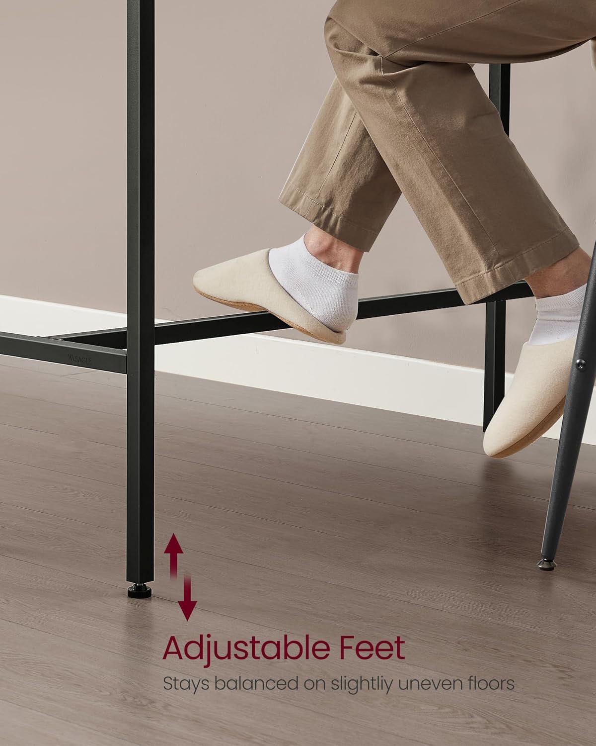 Bar Table with Power Outlet- Ash Brown