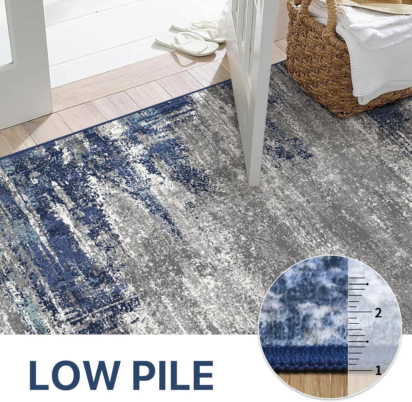 6x9ft Abstract Washable Area Rug