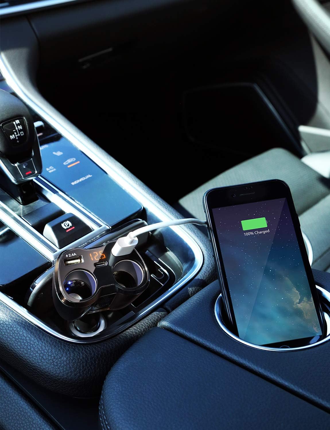 Car Cigarette Lighter 2 Socket Charger -24V