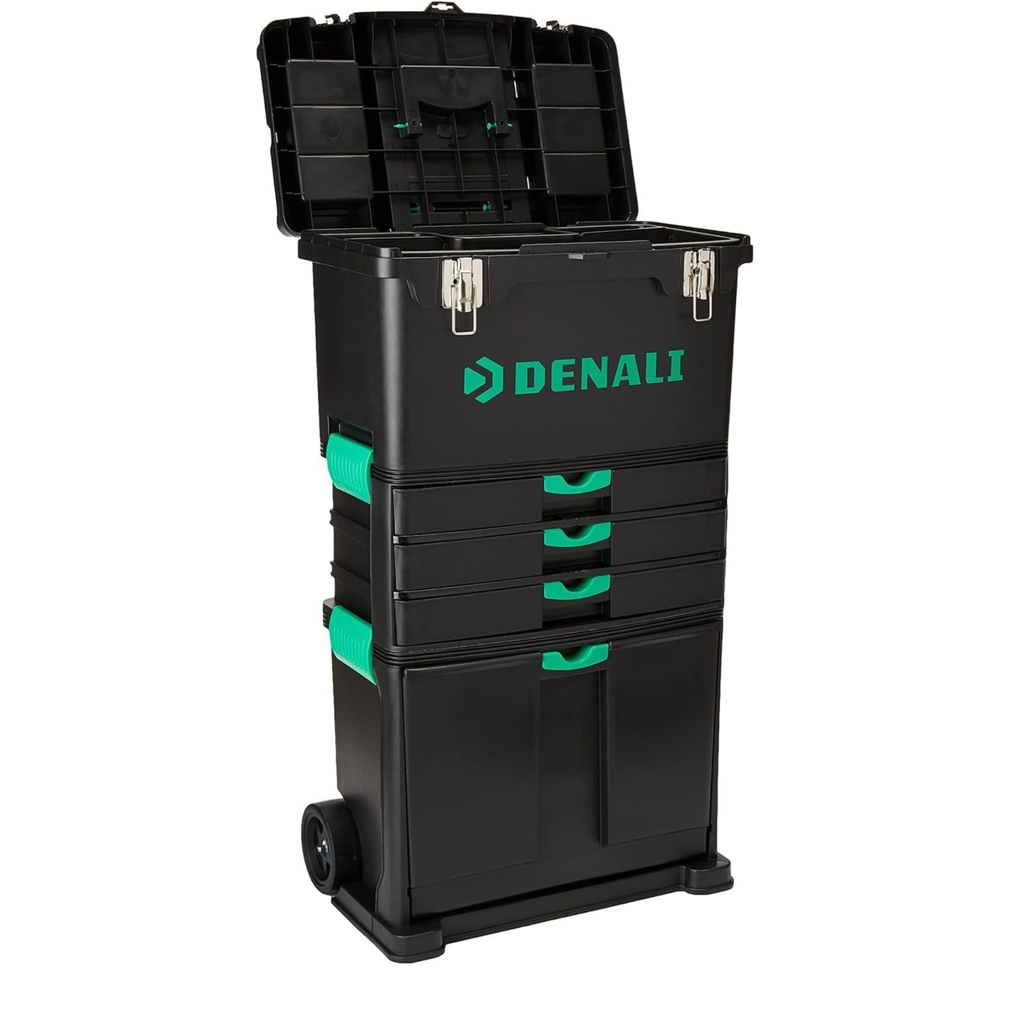 3-Tier Stackable Rolling Toolbox Set