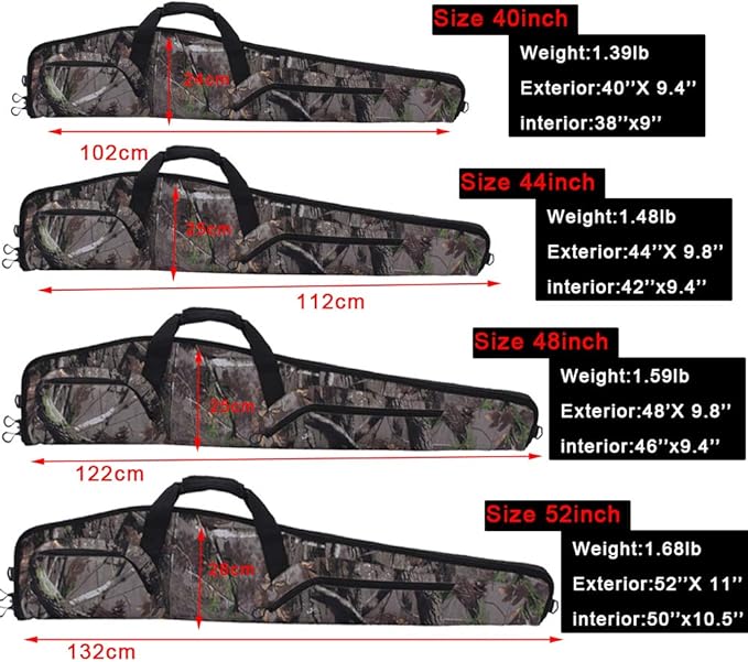 44 inch Scoped Rifle Case | Camo Carrying Bag