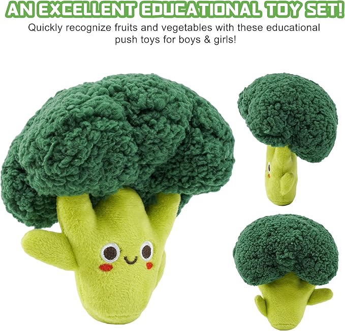 4 Veggie Plush Stuffed Toys