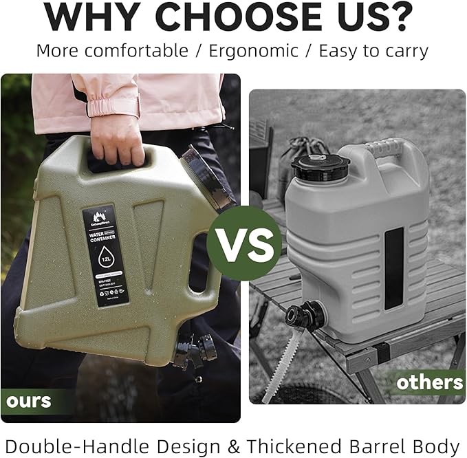 12L Camping Water Container with Spigot