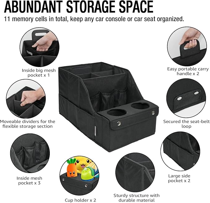 Car Organizer w/ 11 Storages Compartments