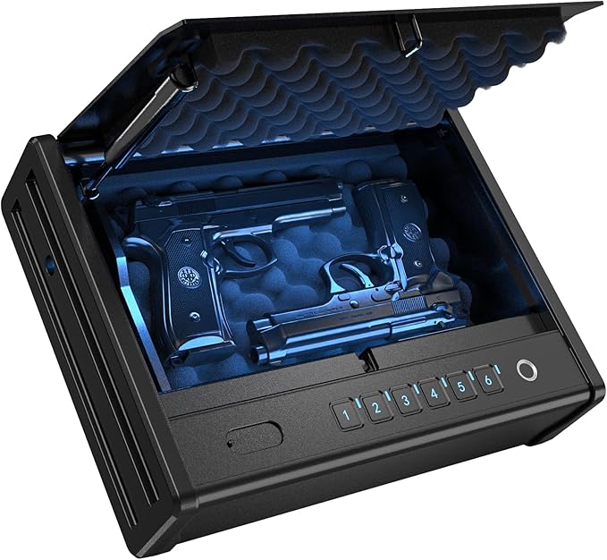 2 Pistols Biometric Handgun Safe
