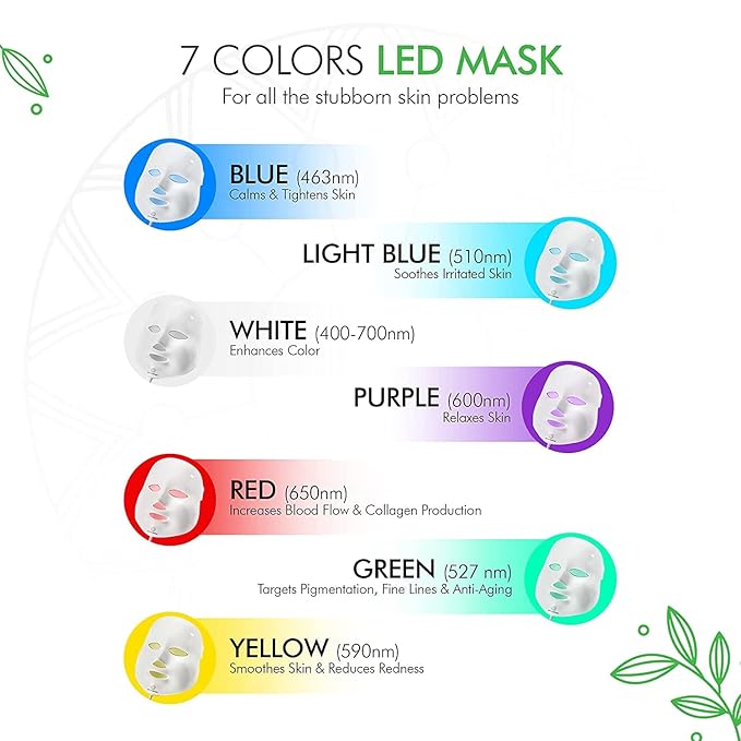 7 Color LED Face Mask Light Therapy