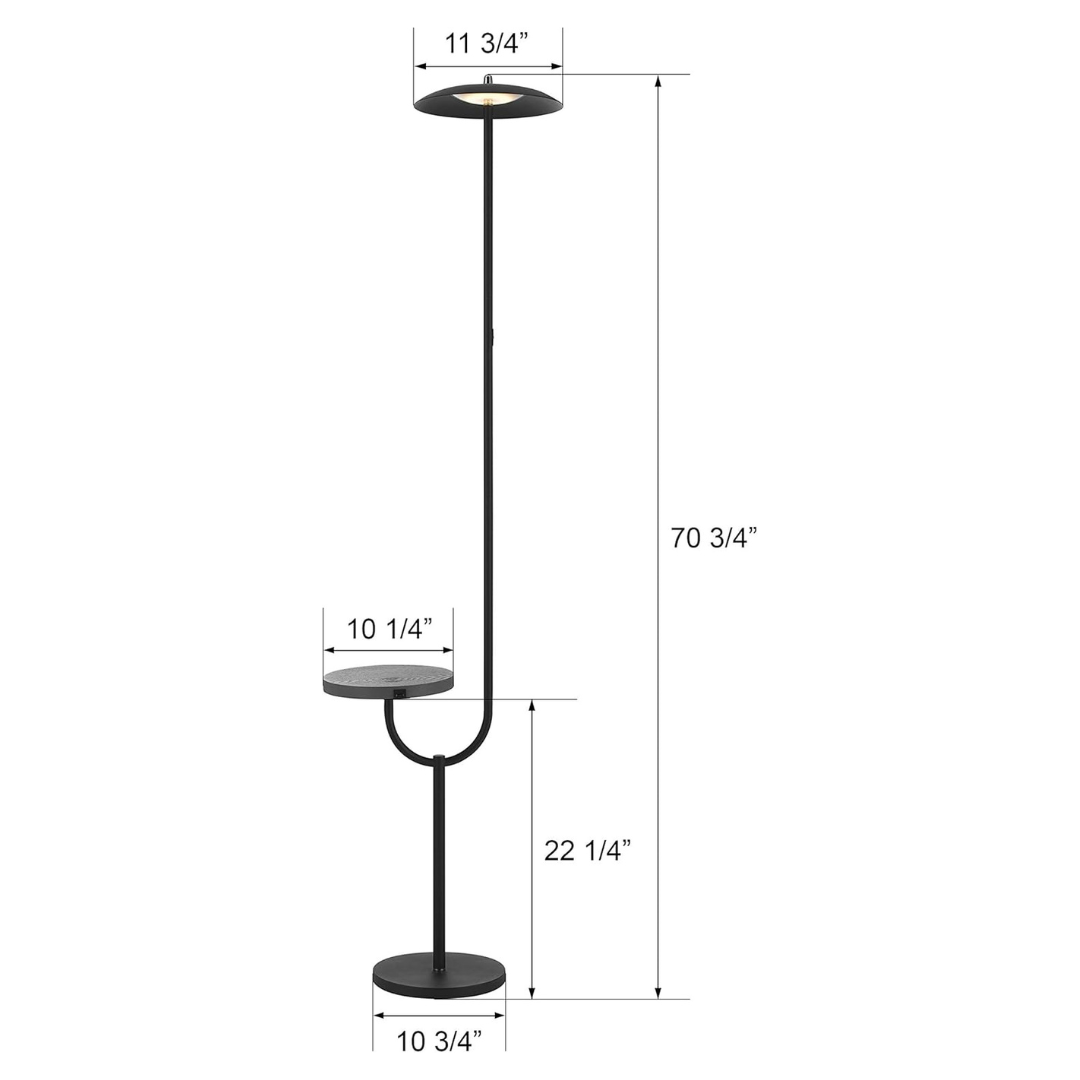 Floor Lamp with Wireless Charging Table