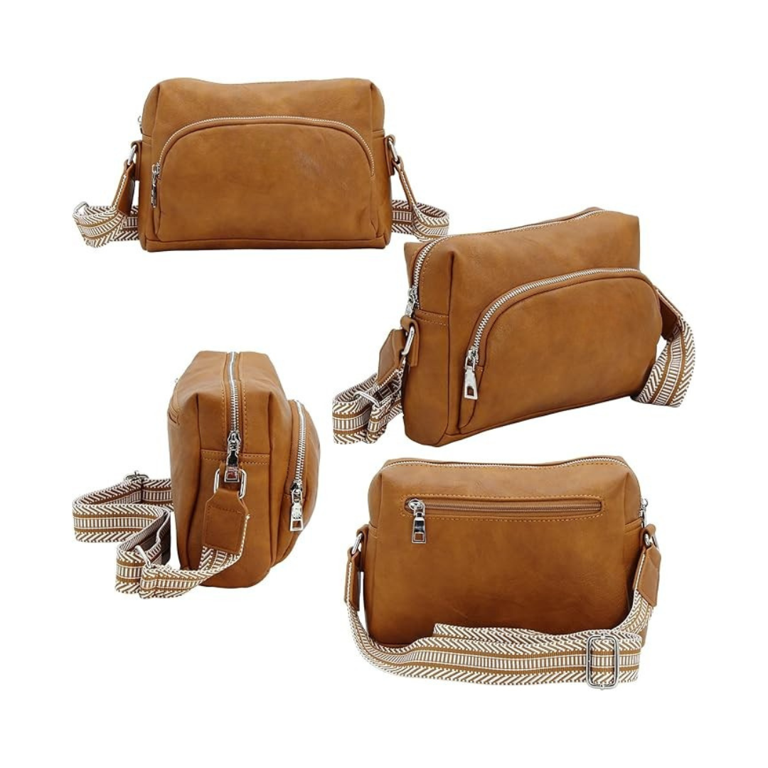 Vegan Leather Crossbody Shoulder Bag