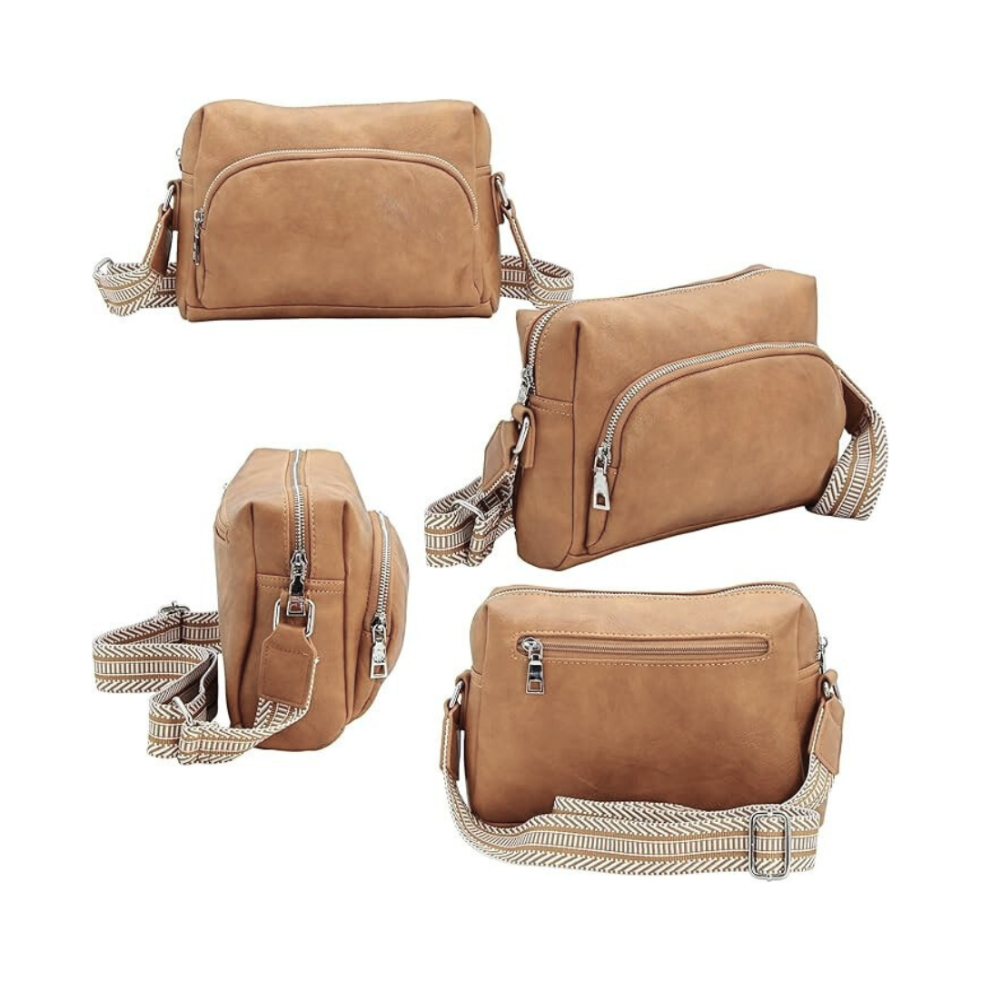 Vegan Leather Crossbody Shoulder Bag