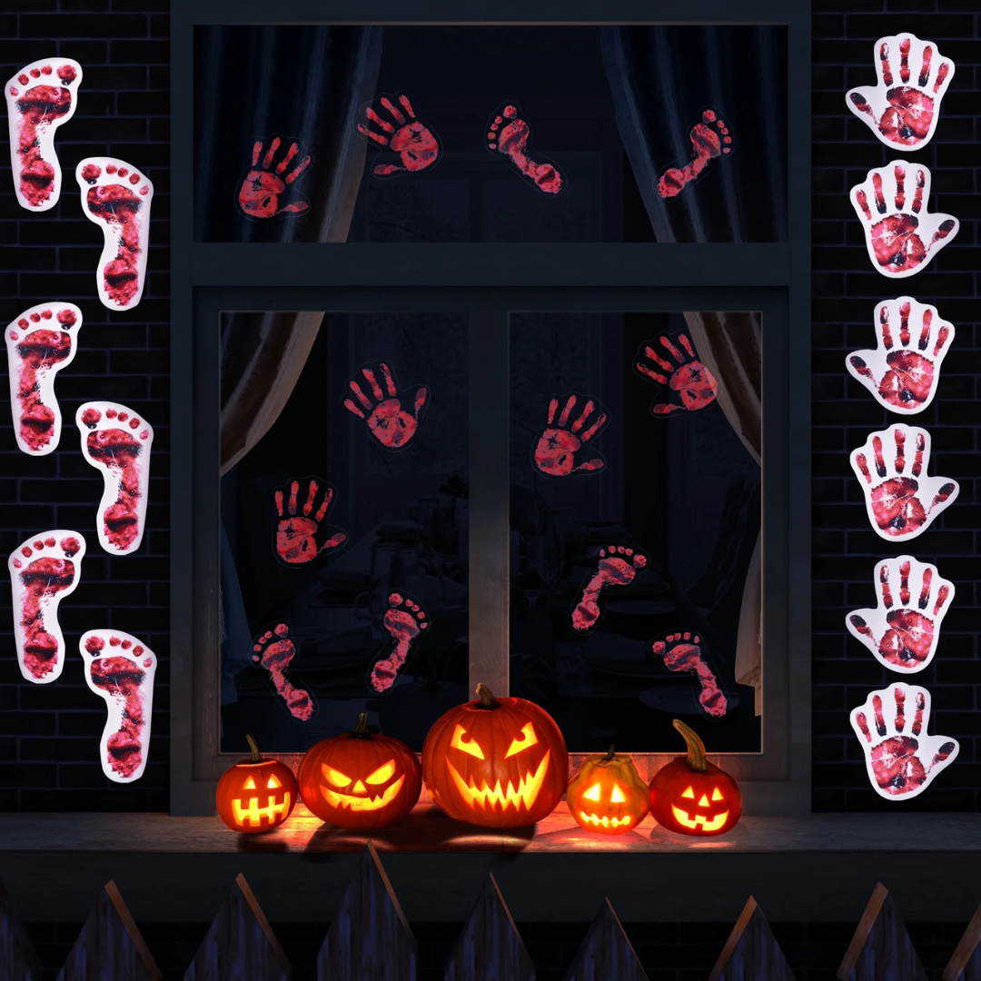 Bloody Hands and Footprints - Halloween Deco