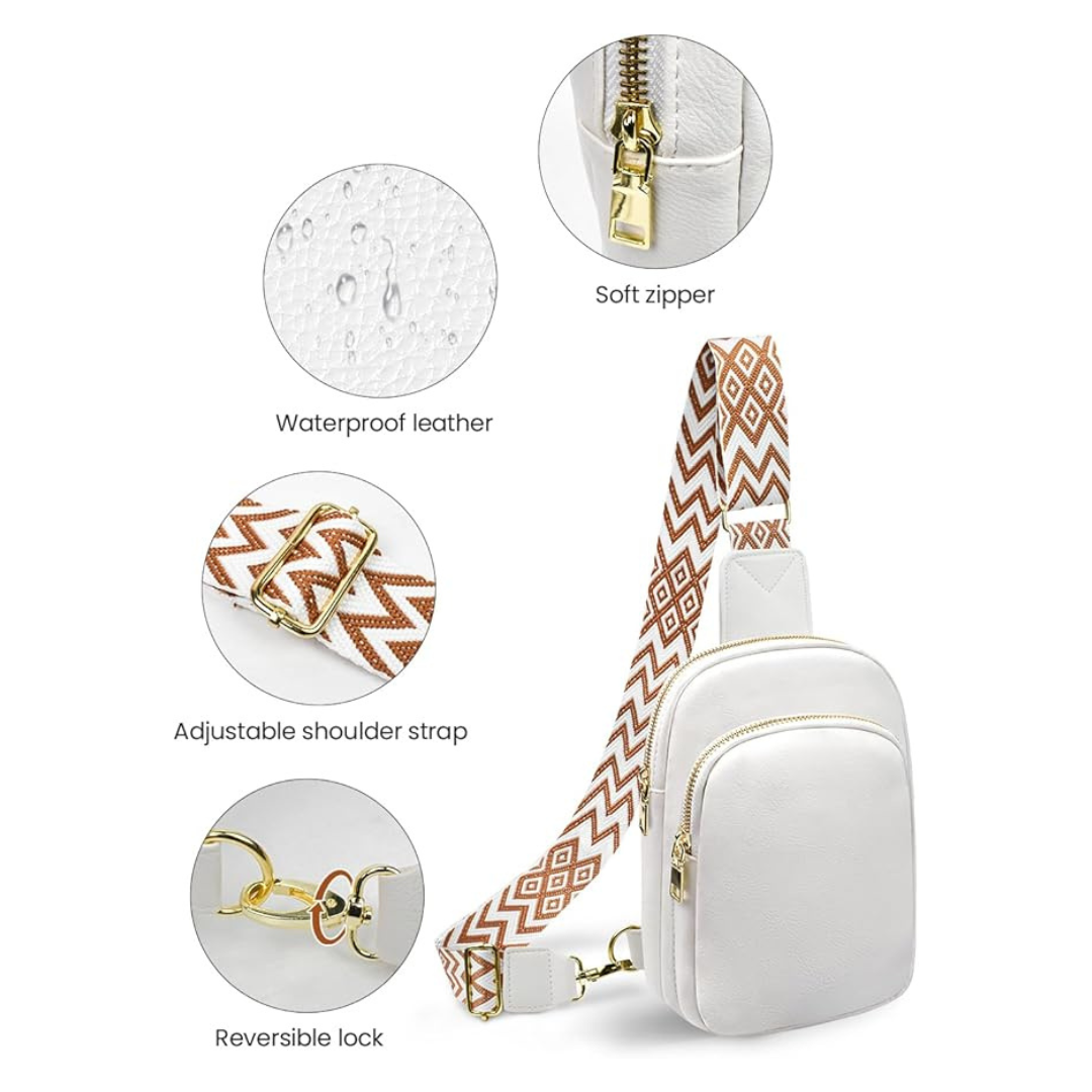 Vegan Leather Crossbody Sling Bag