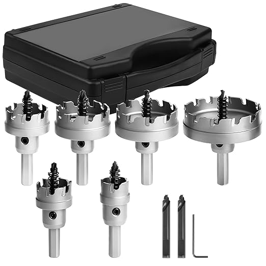 Carbide Hole Saws, Hole Cutter 9 Piece Stainless Steel