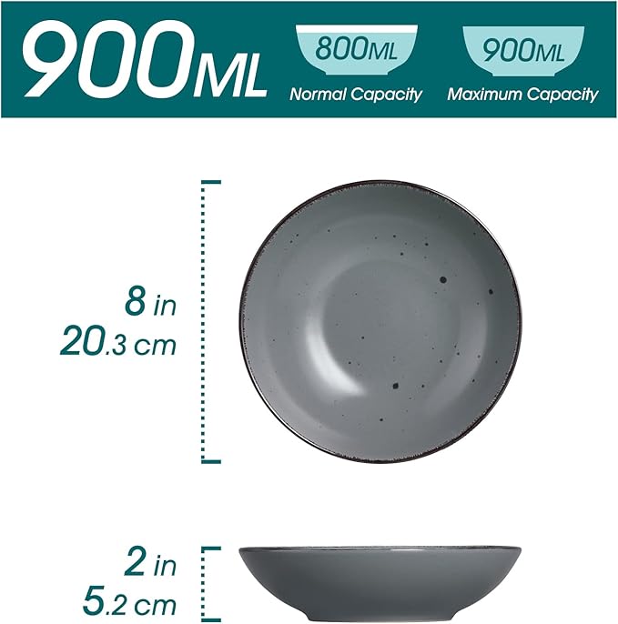 Vancasso 4pc MODA Plates Set - Grey