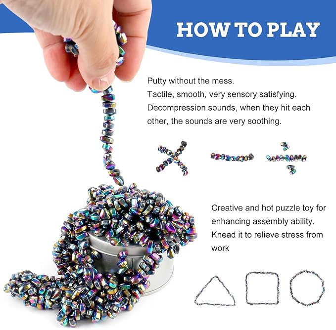 550 Magnetic Stones, Stress Relief Fidget Stones