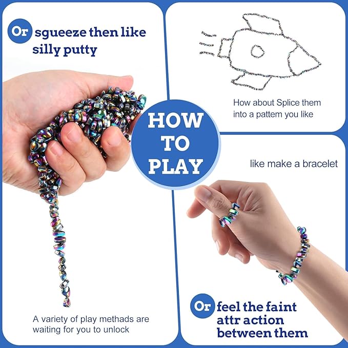 550 Magnetic Stones, Stress Relief Fidget Stones