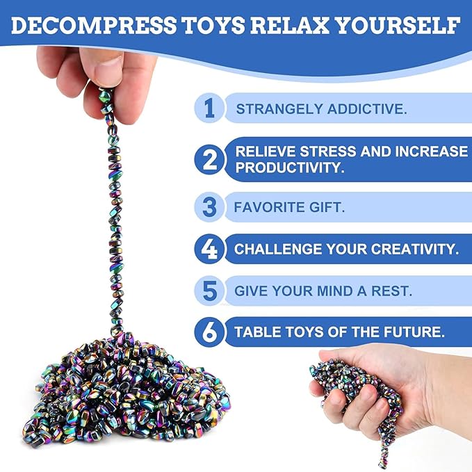 550 Magnetic Stones, Stress Relief Fidget Stones