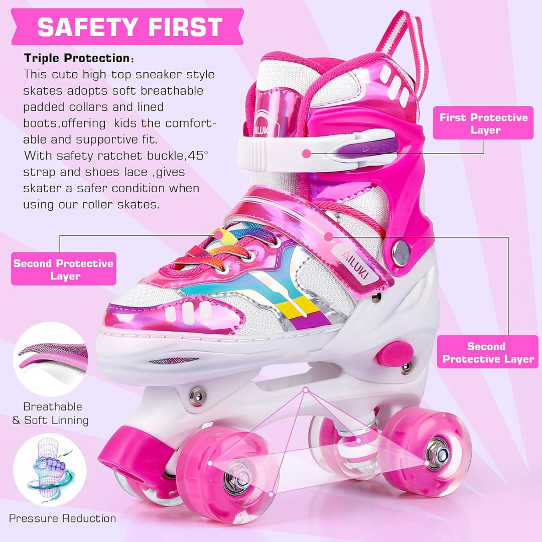Adjustable Roller Skates for Girls size 13C-3Y