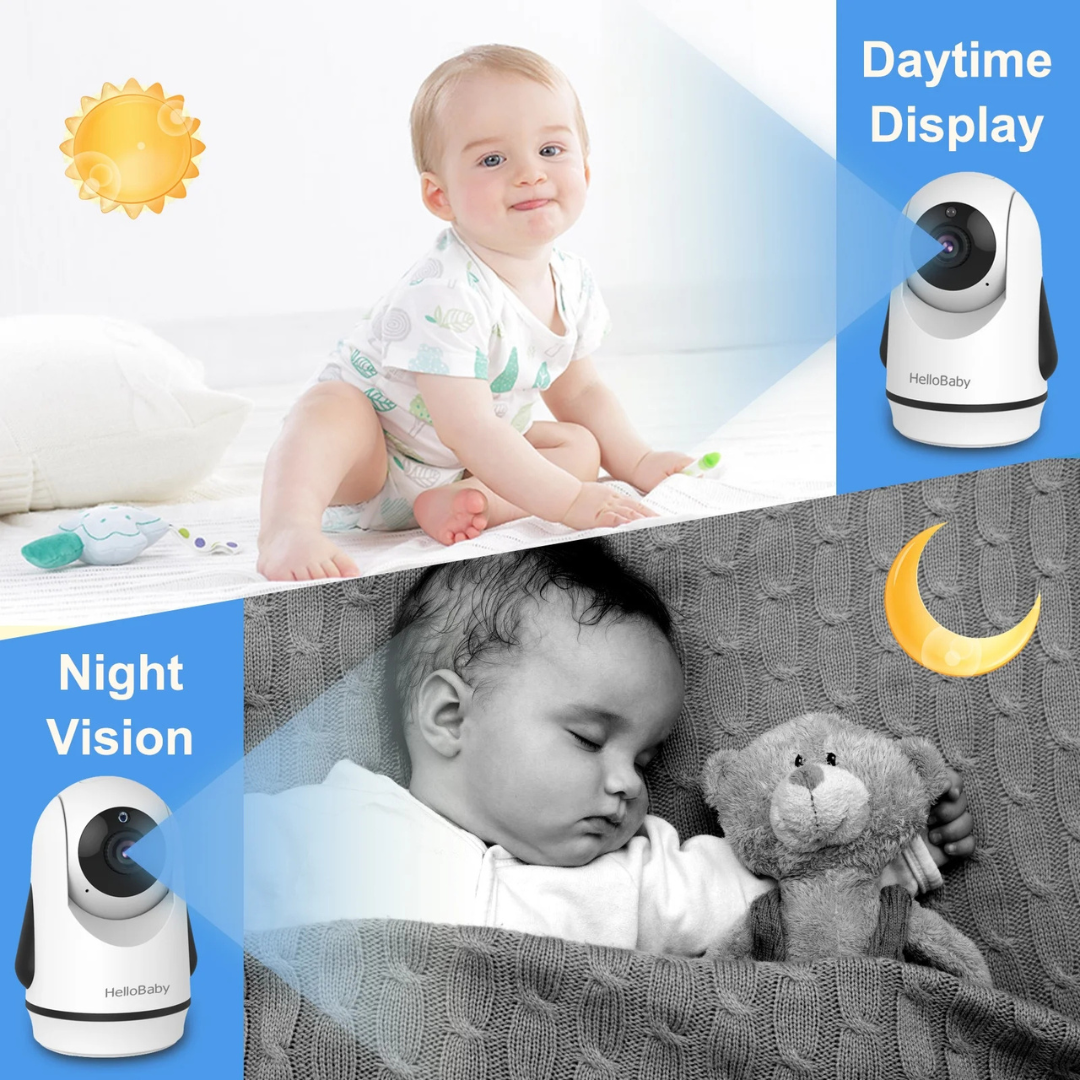 HelloBaby Baby Monitor with 3.2'' IPS Screen Wireless Connection