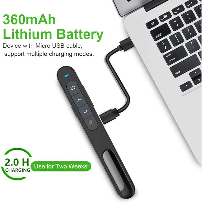 Rechargeable Presentation clicker & Pointer