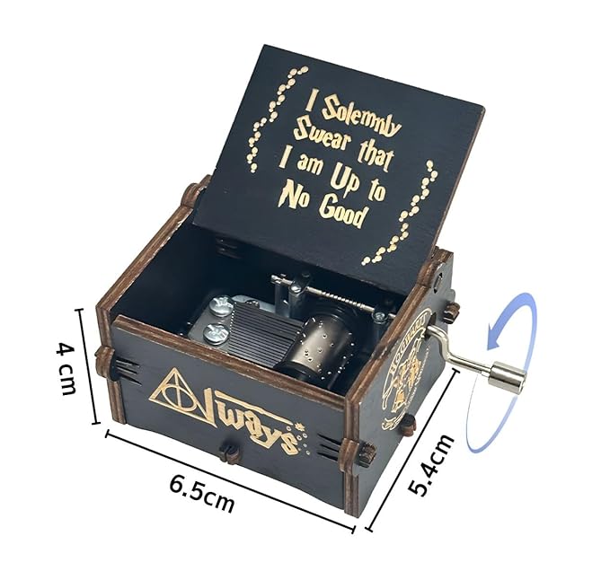 Hand Cranked Wooden Music Box