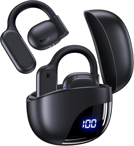 Wireless Bluetooth Open Ear Earbuds - Black