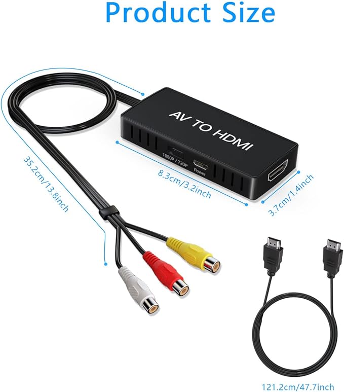 AV to HDMI Converter, RCA to HDMI Converter