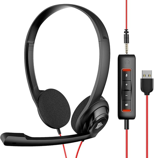 Computer Headset with Clear Chat Microphone