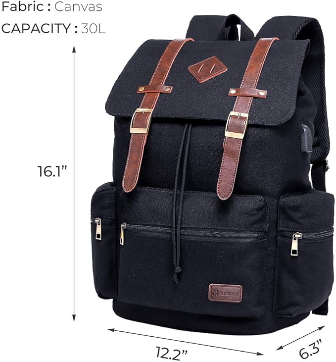 Modoker Canvas Travel Backpack -30L