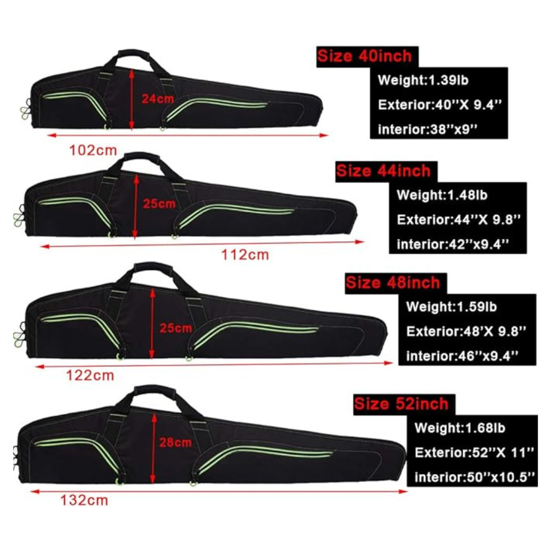44 inch Scoped Rifle Case | Black Carrying Bag