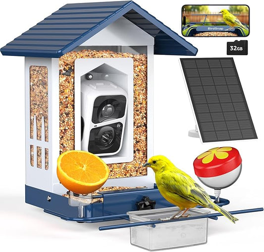 Bird Feeder with Camera - Blue