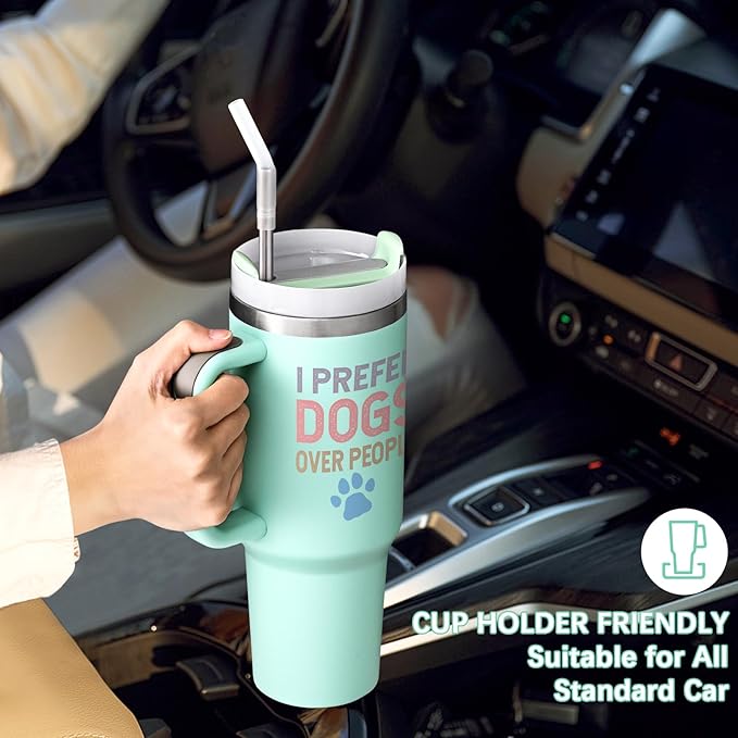 I Prefer Dogs Funny Tumbler 40oz
