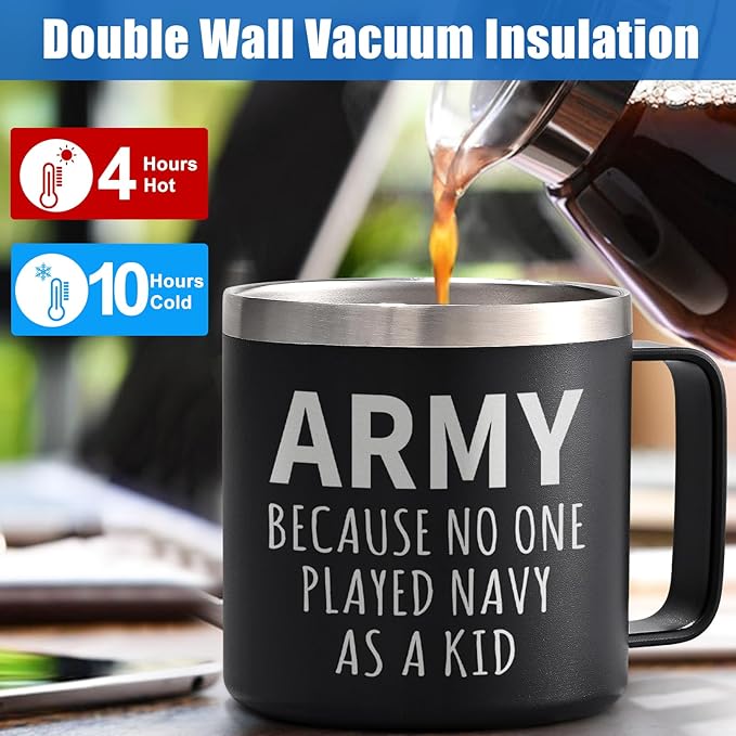 14 oz Insulated Coffee Mug - Army