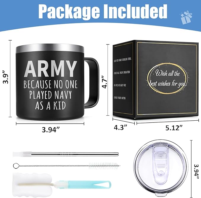 14 oz Insulated Coffee Mug - Army
