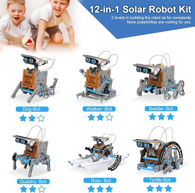 12-in-1 Solar Robot Building Kit STEM