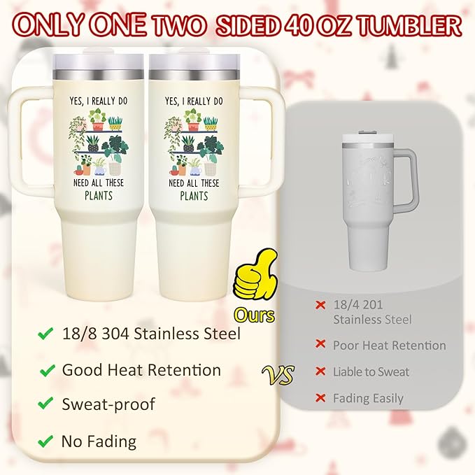 Yes, I Need All These Plants Tumbler 40oz