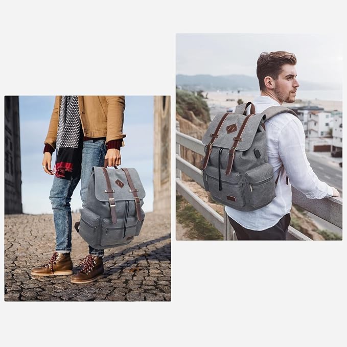Modoker Vintage Rucksack Travel Backpack
