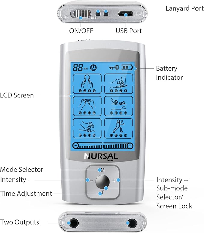 24 Modes TENS Unit Muscle Stimulator